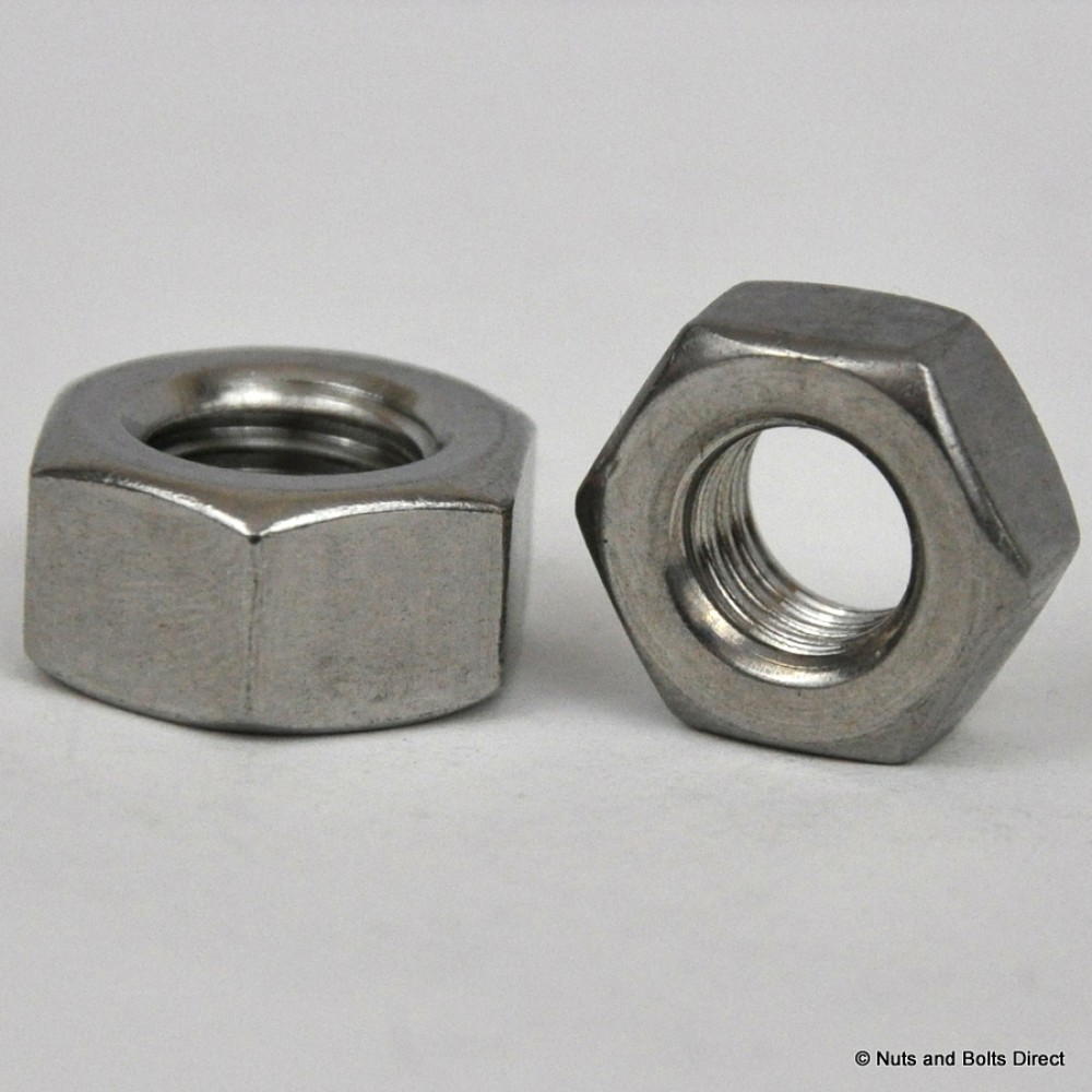 M14 x 2.0mm Full Hex Nut (DIN 934), Metric, A2 Stainless Steel